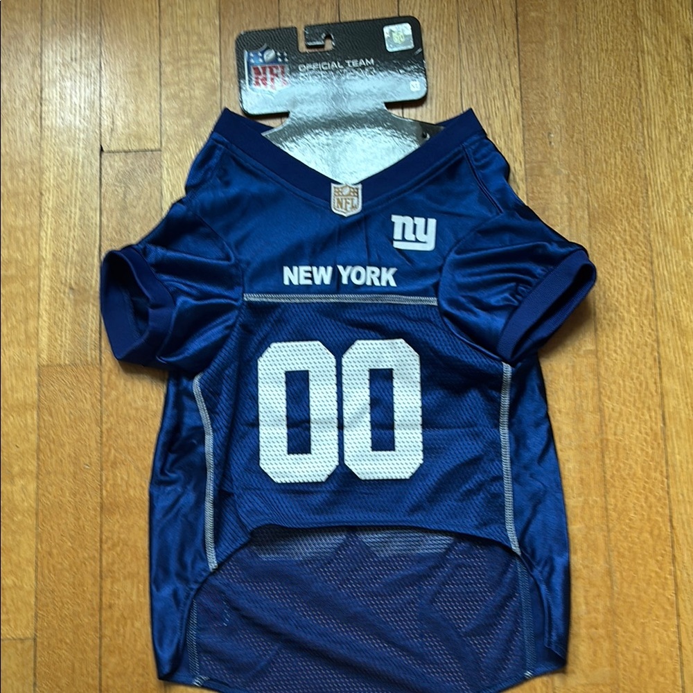 New York Giants Blue Pet Jersey Sz XL 22”- 26”